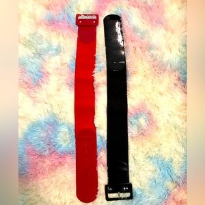 Bundle of 2 Wet Seal Y2K Wide Stretchy Belts